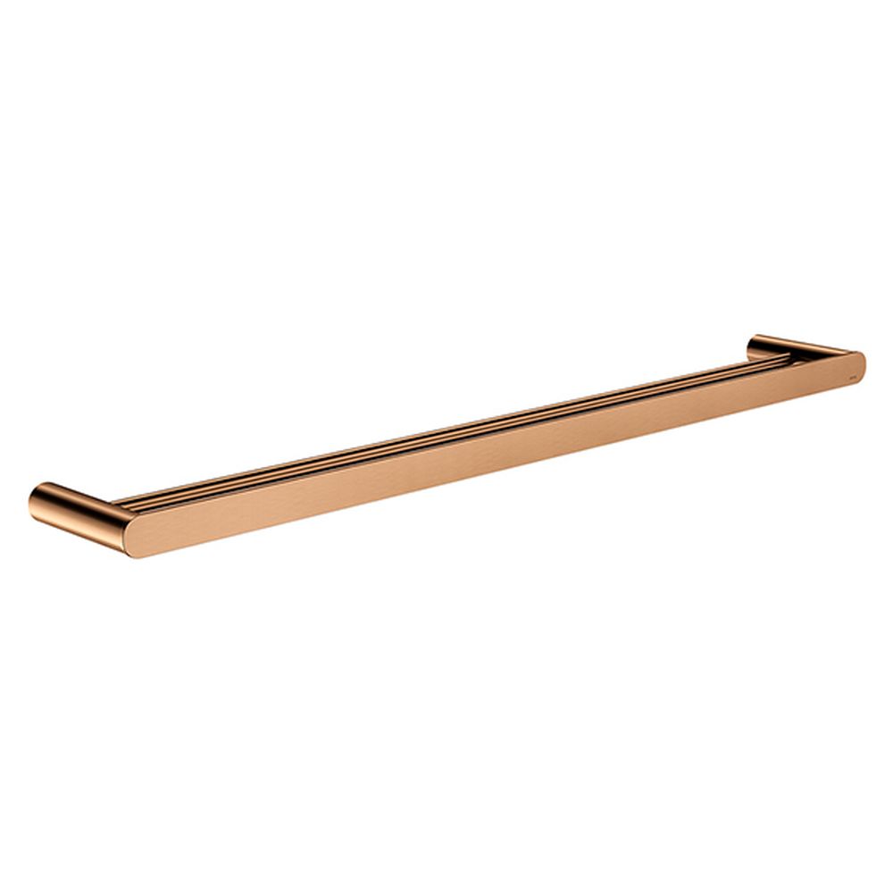 Curvae Double Towel Rail 800mm - Lustre Bronze
