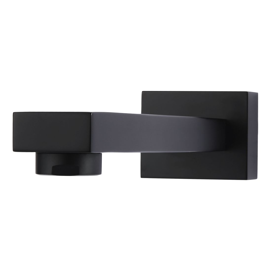 Square Wall Spout Matte Black