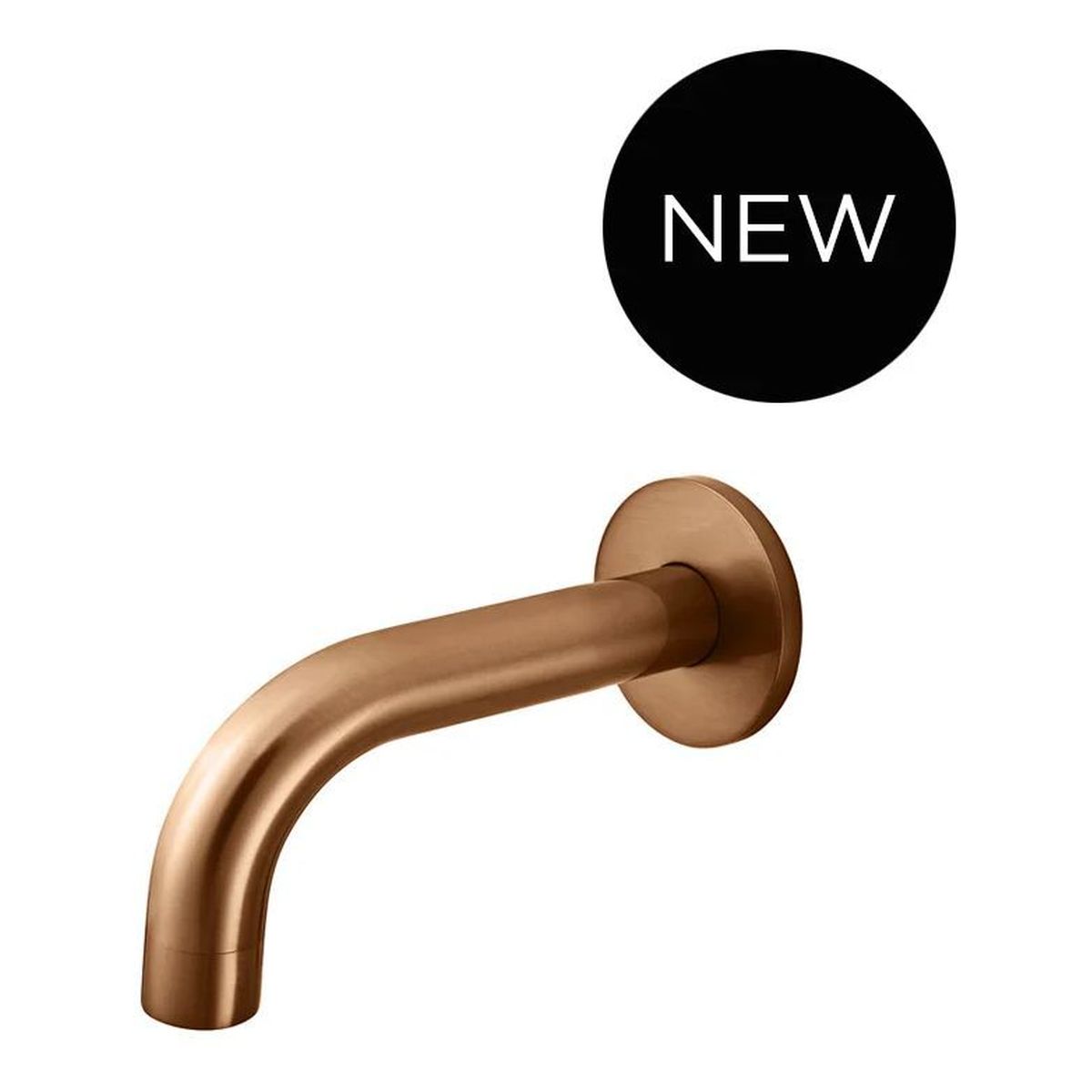Round Curved Spout 130mm, Lustre Bronze