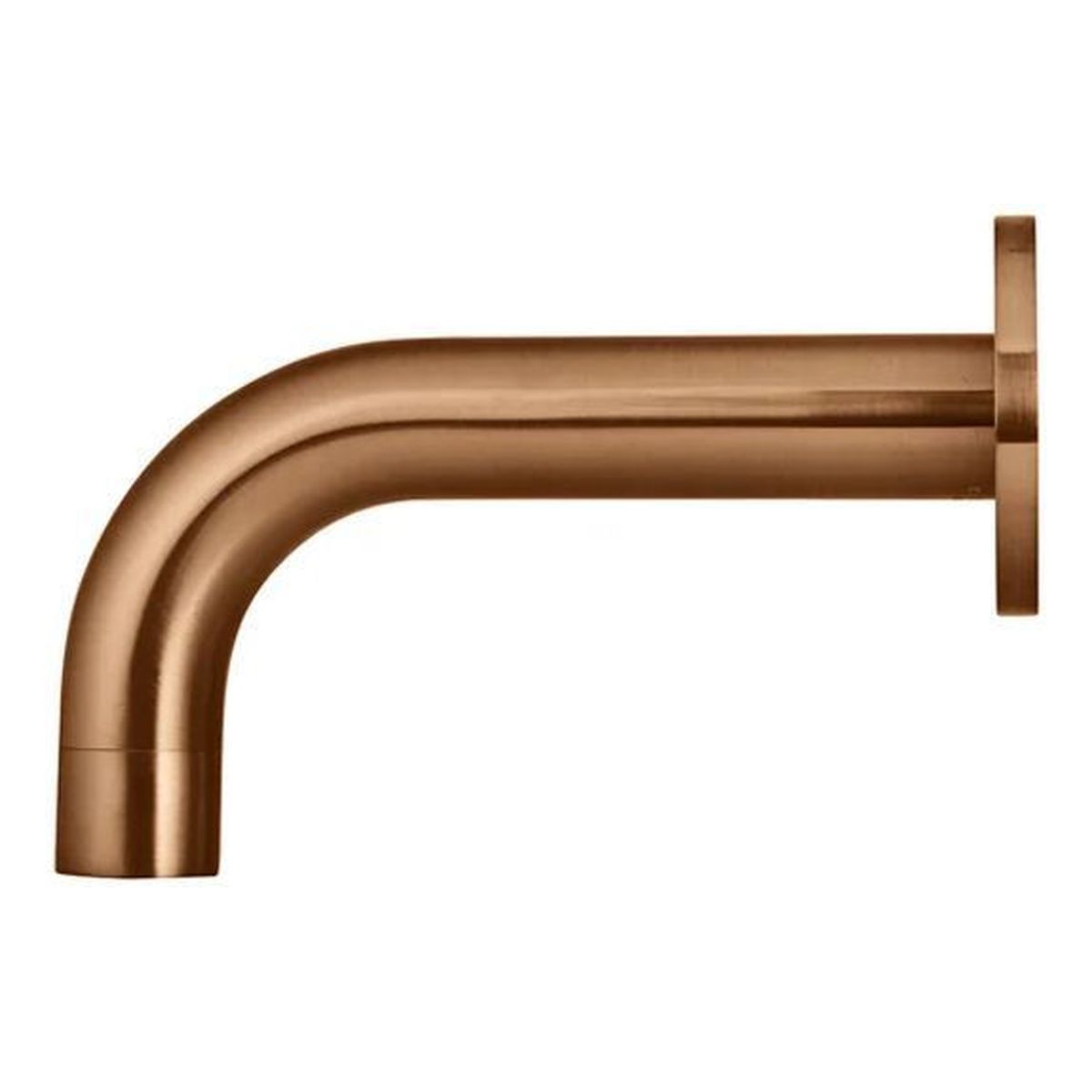 Round Curved Spout 130mm, Lustre Bronze