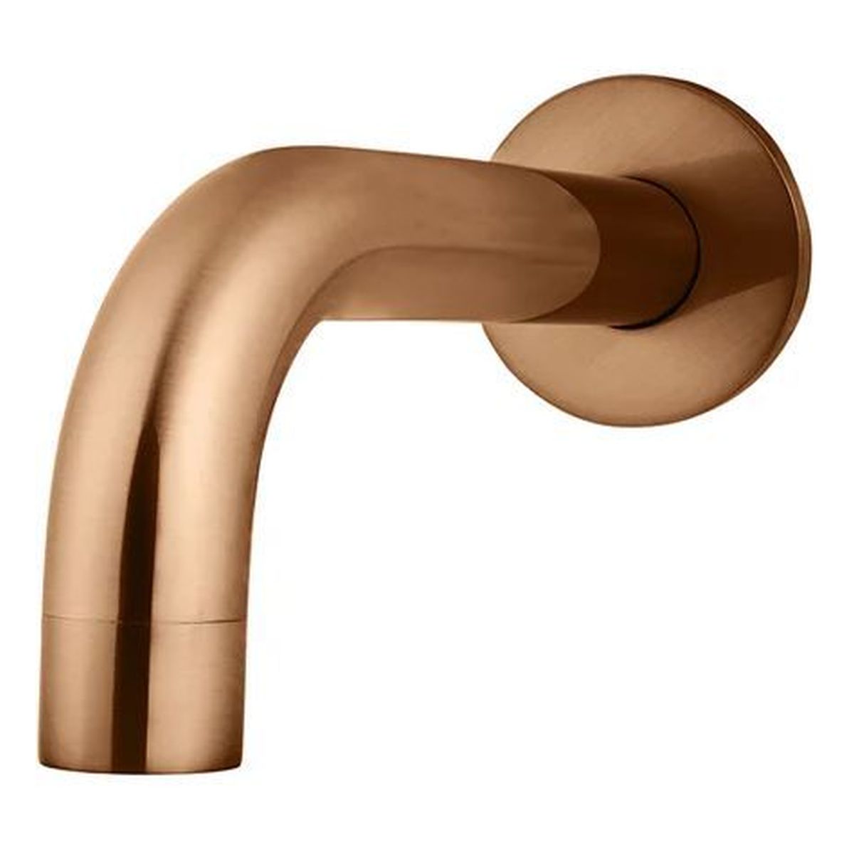 Round Curved Spout 130mm, Lustre Bronze