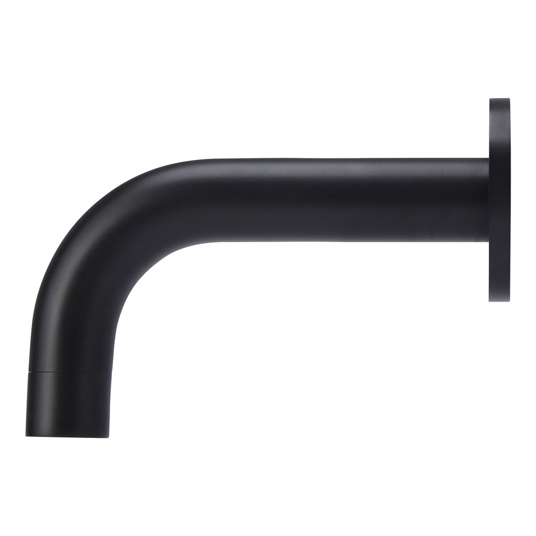 Round Curved Spout 130mm Matte Black