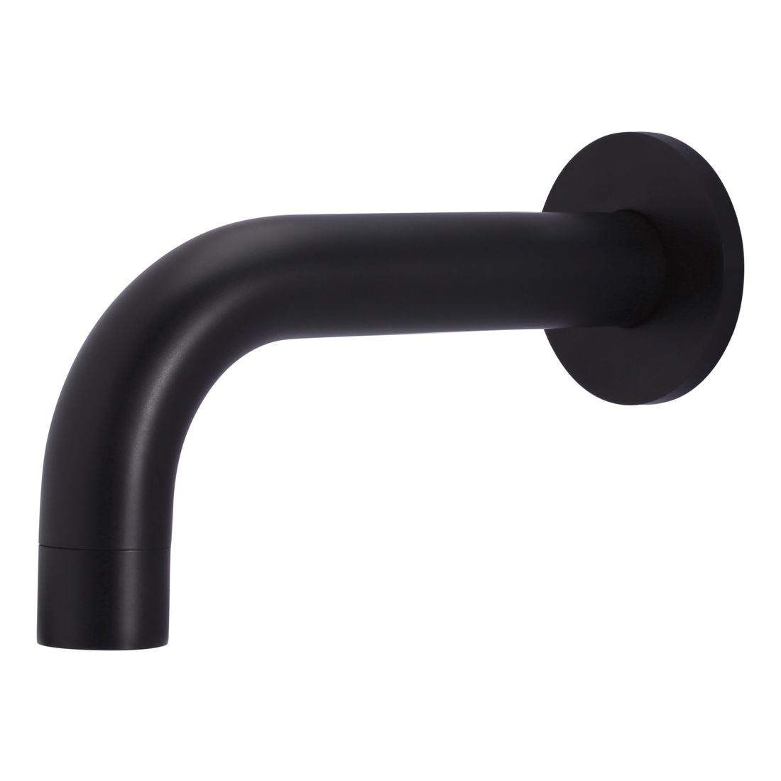 Round Curved Spout 130mm Matte Black