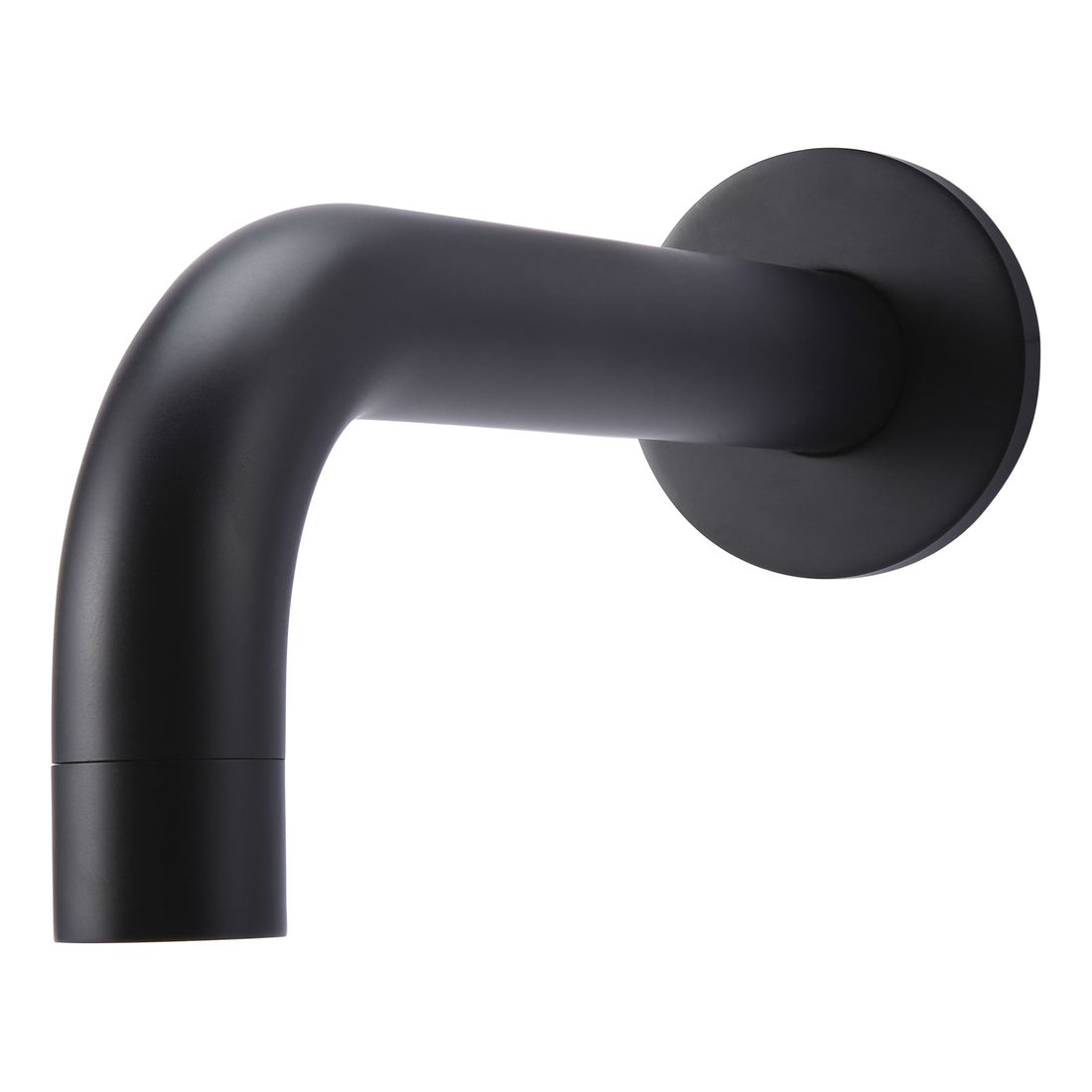 Round Curved Spout 130mm Matte Black