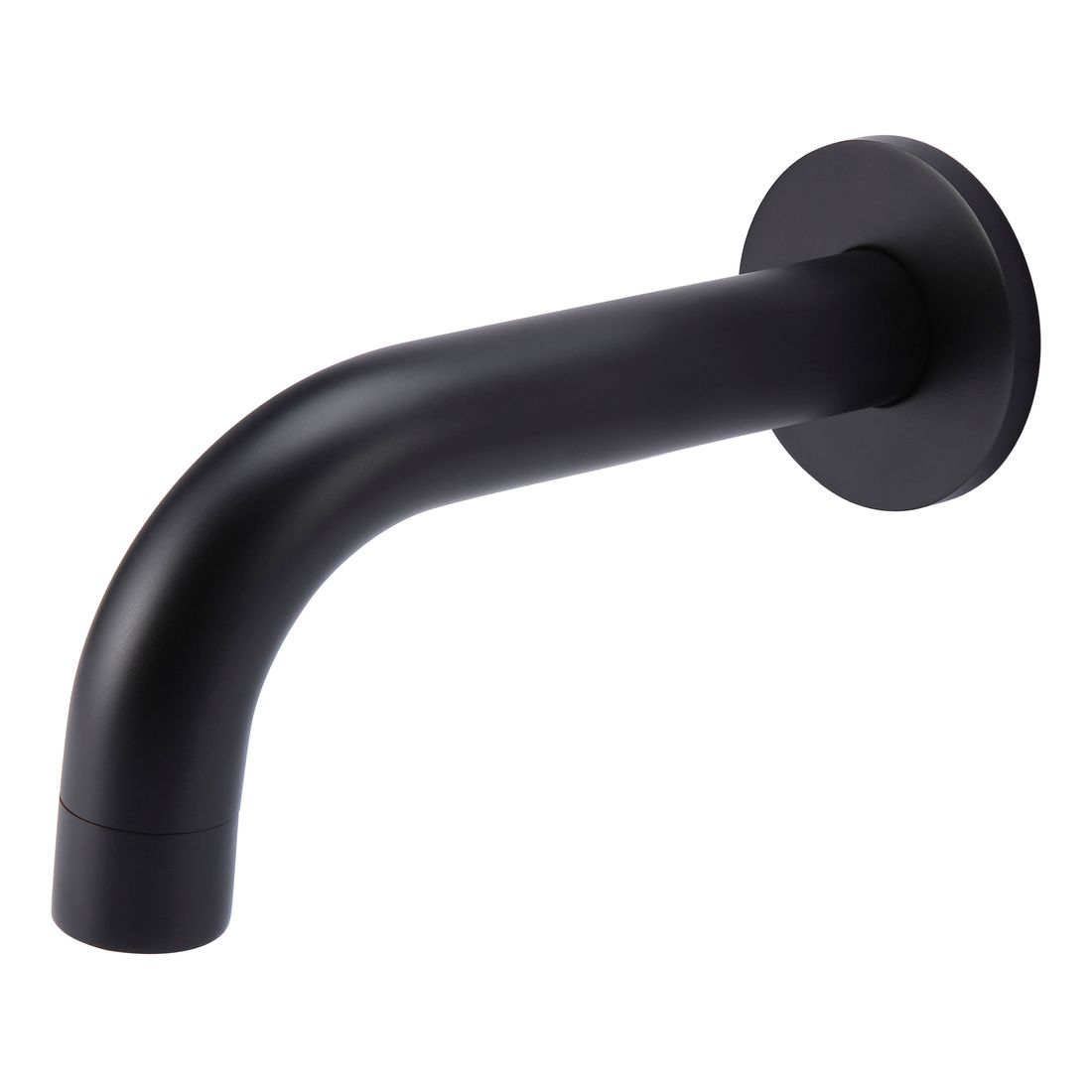 Round Curved Spout 130mm Matte Black