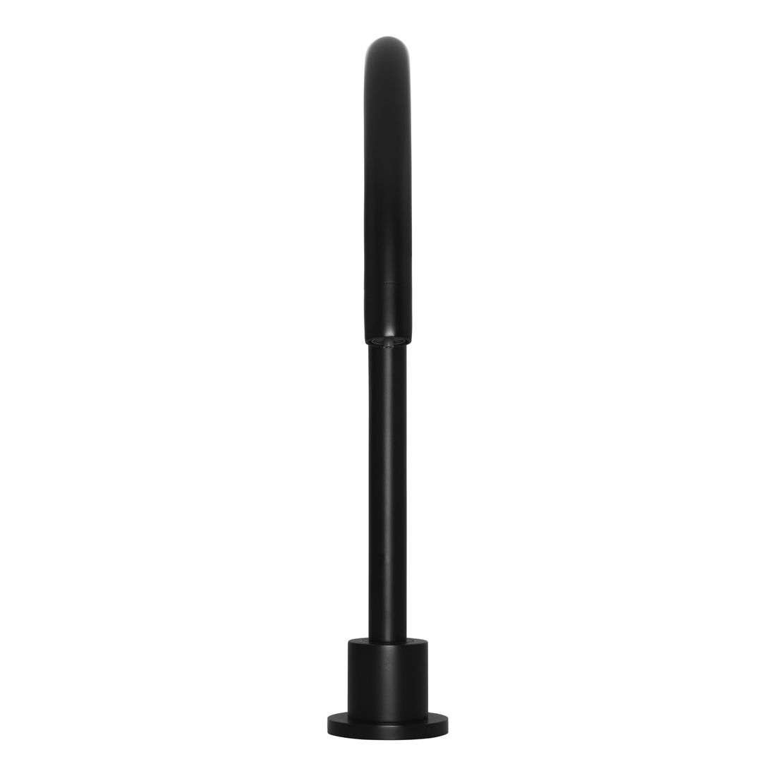 Round High-Rise Swivel Hob Spout Matte Black