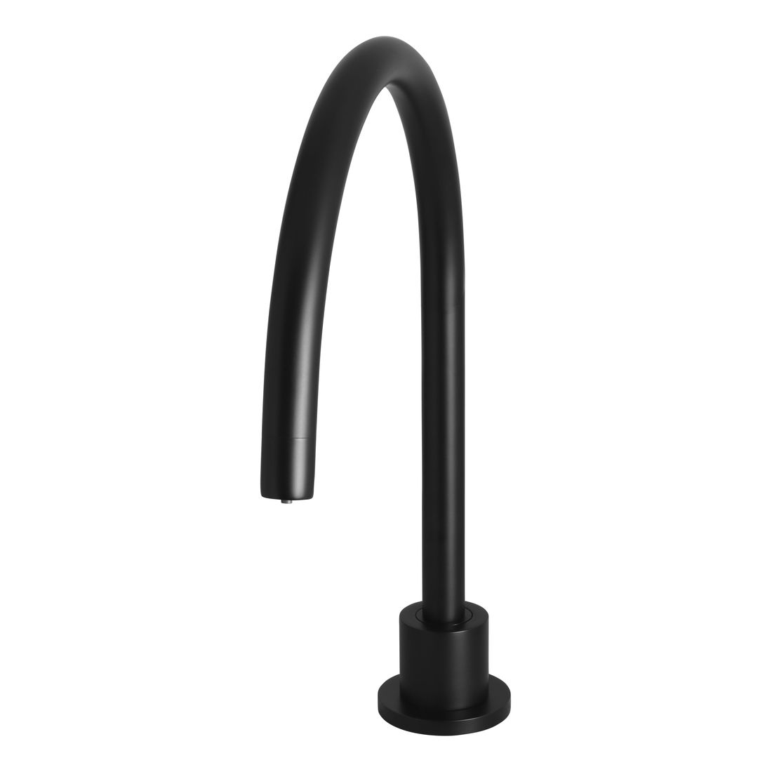 Round High-Rise Swivel Hob Spout Matte Black