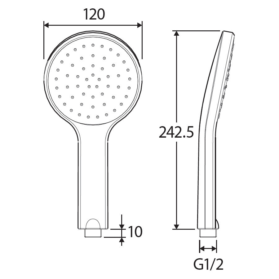 Kaya Shower Hand Piece, Matte Black