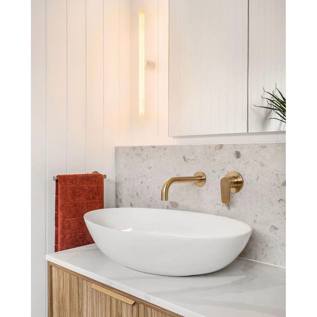 Round Wall Mixer Paddle Handle Trim Kit (In-Wall Body Not Included) - PVD Tiger Bronze