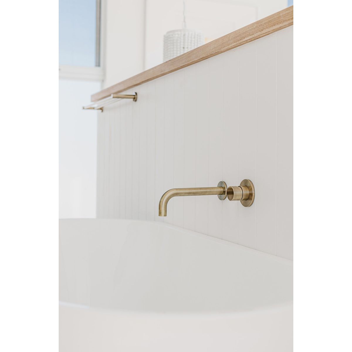 Round Wall Mixer Pinless Handle Trim Kit (In-Wall Body Not Included) - PVD Tiger Bronze