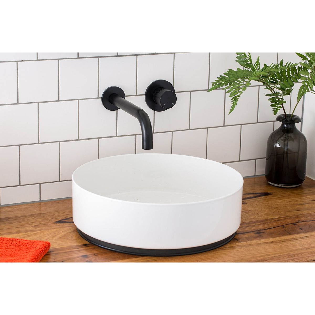 Round Wall Mixer Pinless Handle Trim Kit (In-Wall Body Not Included) - Matte Black