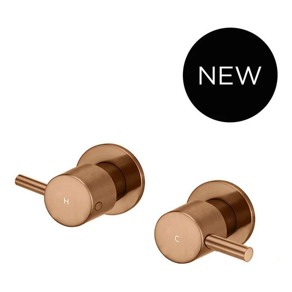 Round Quarter Turn Wall Top Assemblies , Lustre Bronze