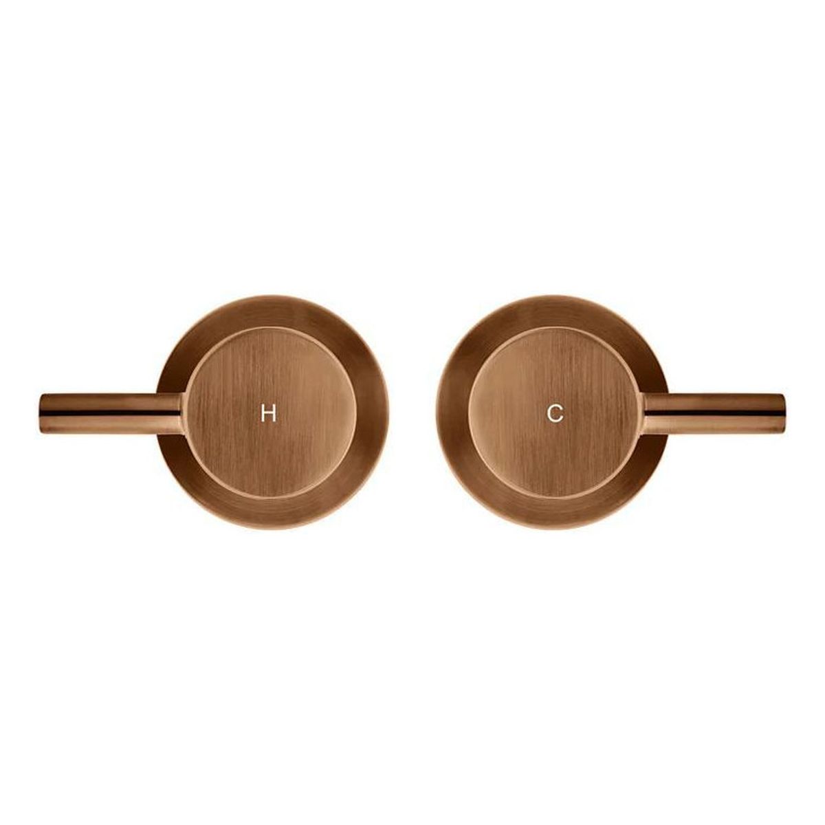 Round Quarter Turn Wall Top Assemblies , Lustre Bronze