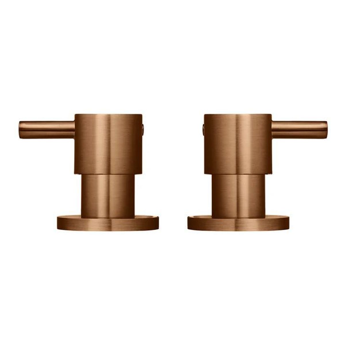 Round Quarter Turn Wall Top Assemblies , Lustre Bronze