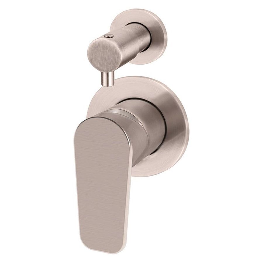 Round Diverter Mixer Paddle Handle Trim Kit (In-Wall Body Not Included) - Champagne
