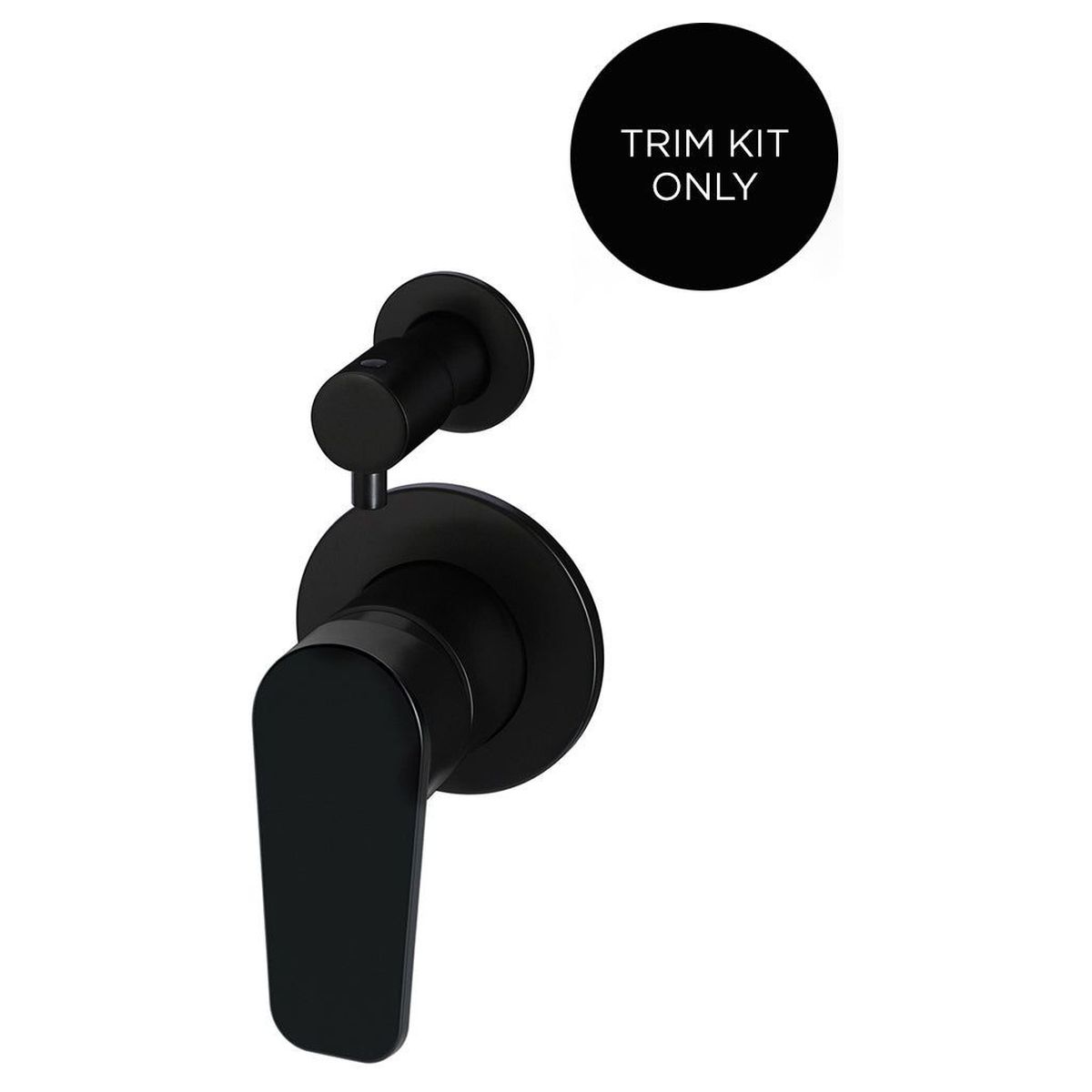 Round Diverter Mixer Paddle Handle Trim Kit (In-Wall Body Not Included) - Matte Black