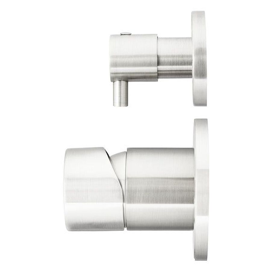 Round Diverter Mixer Pinless Handle Trim Kit (In-Wall Body Not Included) - PVD Brushed Nickel
