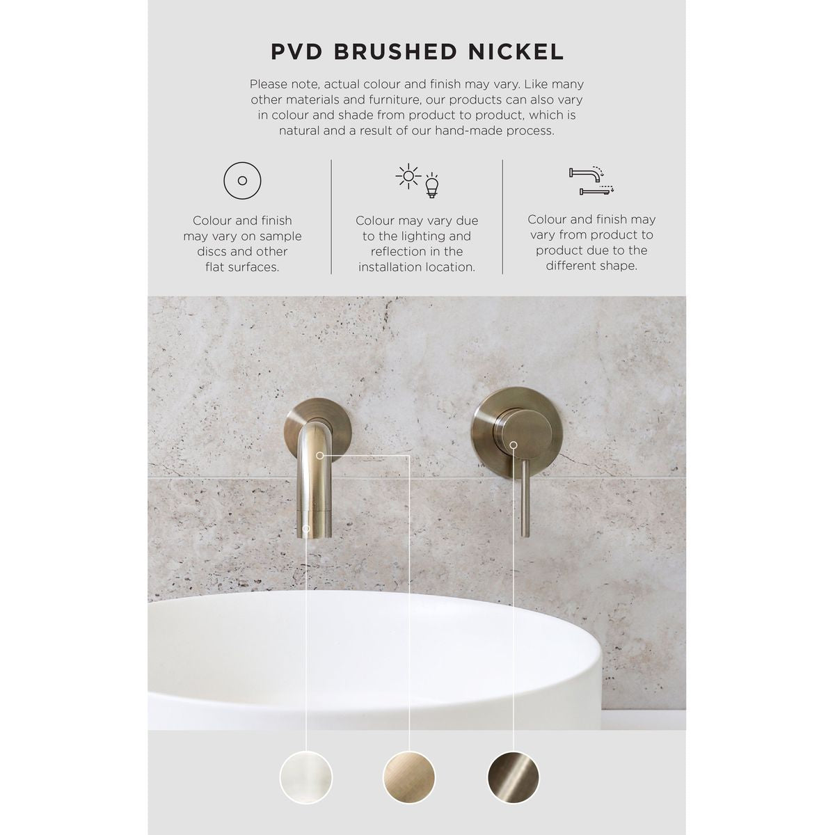 Round Diverter Mixer Pinless Handle Trim Kit (In-Wall Body Not Included) - PVD Brushed Nickel