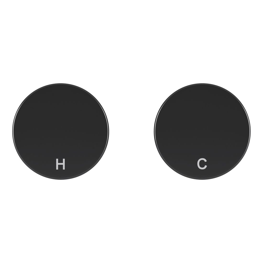 Circular Wall Taps Matte Black