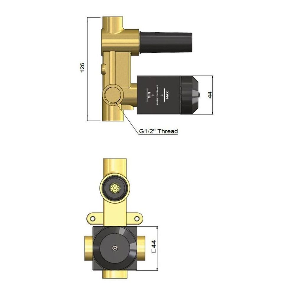 Diverter Mixer In–Wall Body (Trim Kit Not Included)