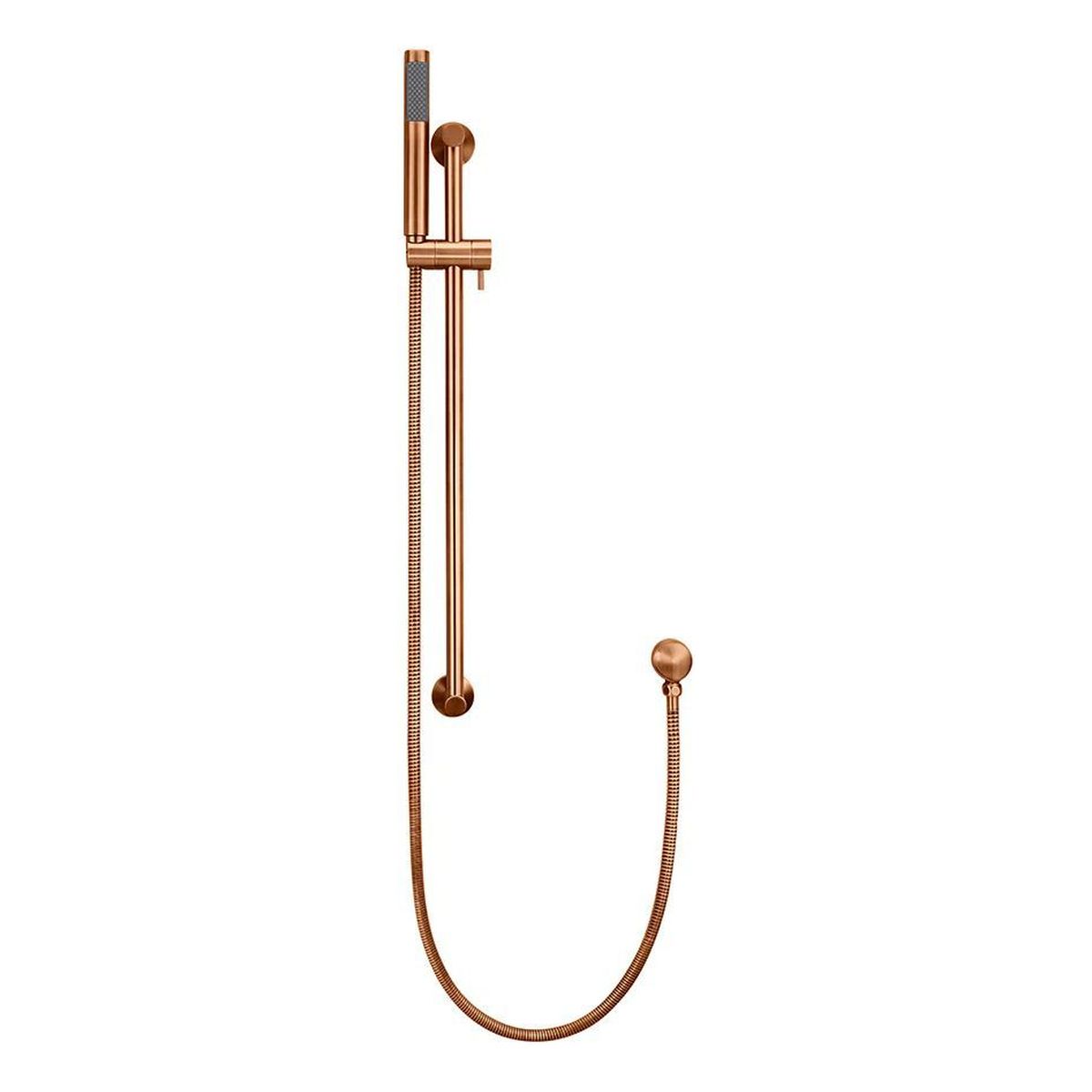 Round Hand Shower on Rail Column, Single Function Hand Shower, Lustre Bronze
