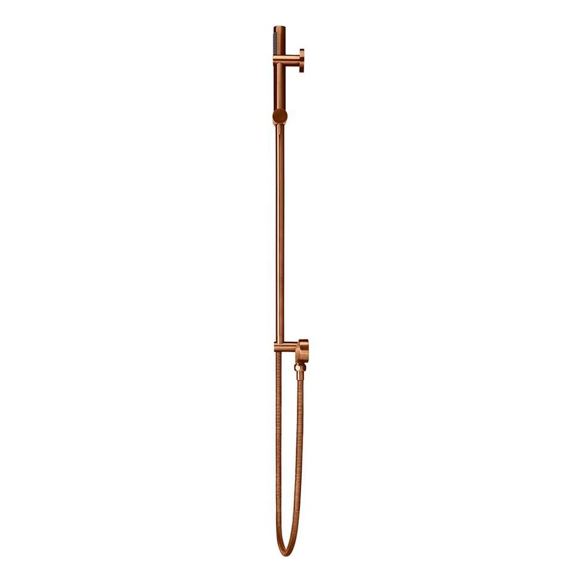 Round Hand Shower on Rail Column, Single Function Hand Shower, Lustre Bronze