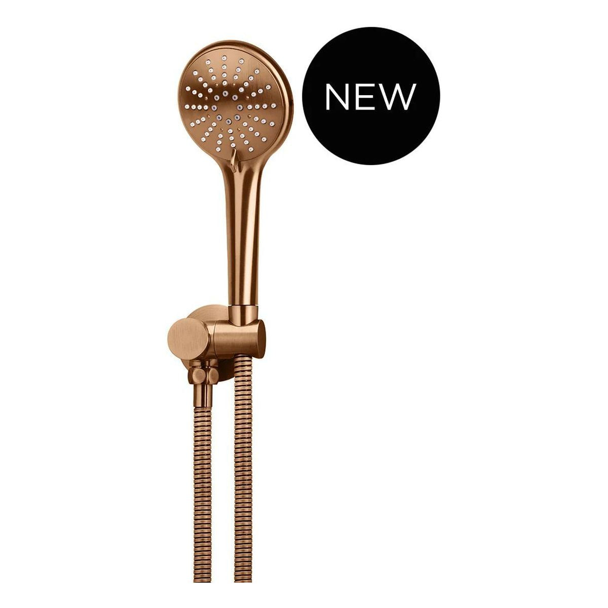Round Hand Shower on Swivel Bracket, Three Function Hand Shower , Lustre Bronze