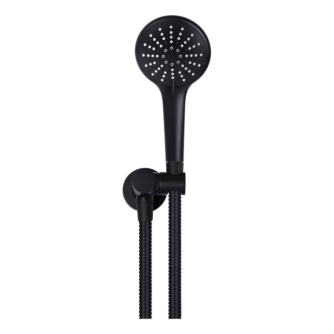 Round Hand Shower on Swivel Bracket MZ06 Matte Black