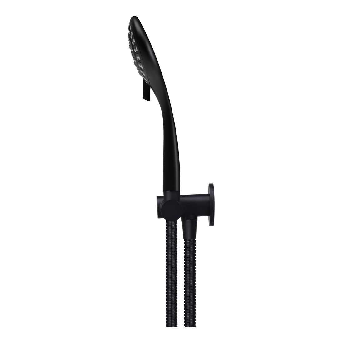 Round Hand Shower on Swivel Bracket MZ06 Matte Black