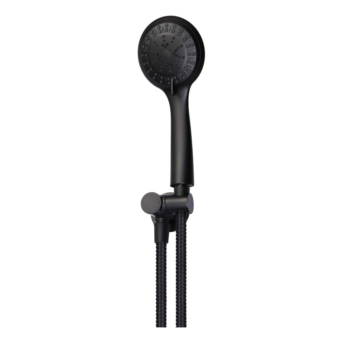 Round Hand Shower on Swivel Bracket MZ06 Matte Black