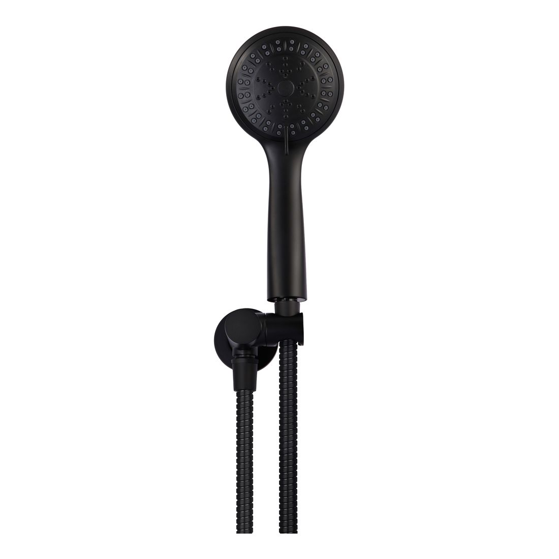 Round Hand Shower on Swivel Bracket MZ06 Matte Black