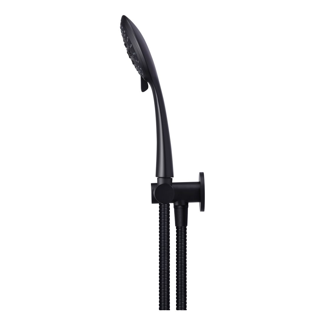 Round Hand Shower on Swivel Bracket MZ06 Matte Black