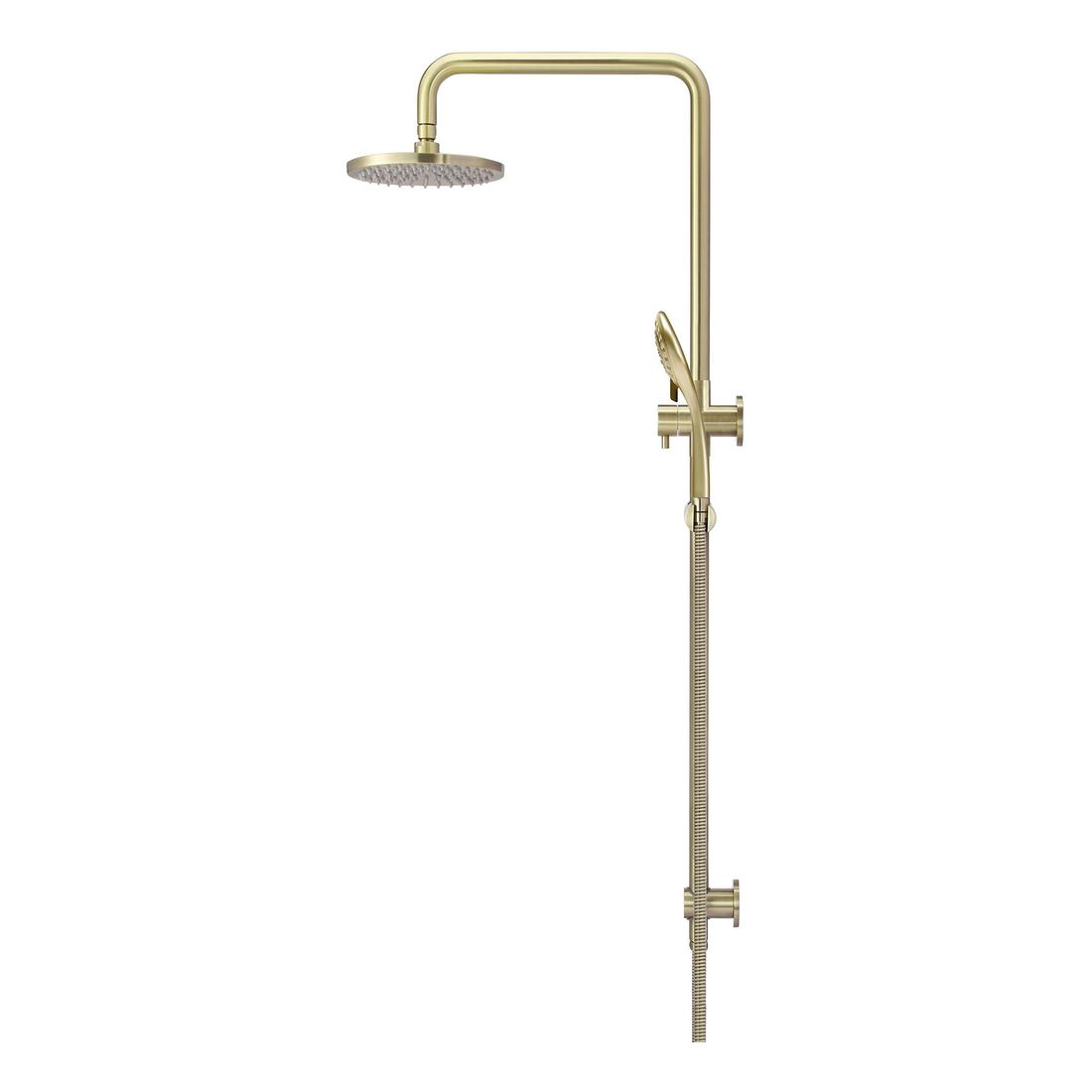Round Combination Shower Rail 200mm Rose, Three Function Hand Shower Tiger Bronze