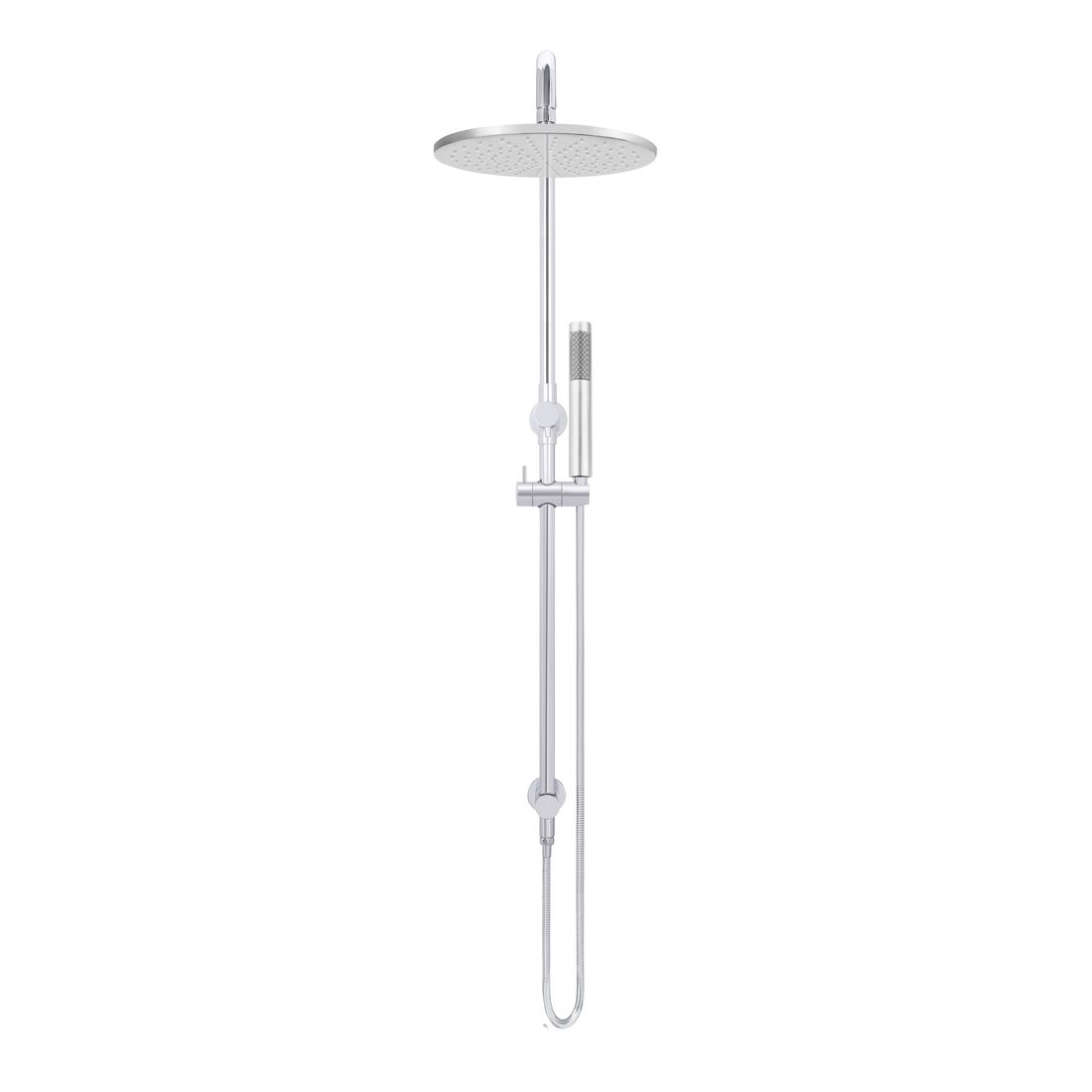 Round Combination Shower Rail, 300mm Rose, Single Function Hand Shower Chrome