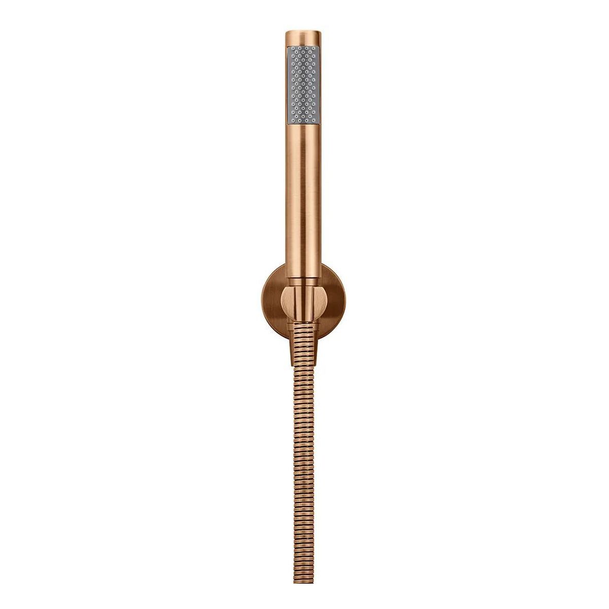 Round Hand Shower on Fixed Bracket, Single Function Hand Shower, Lustre Bronze