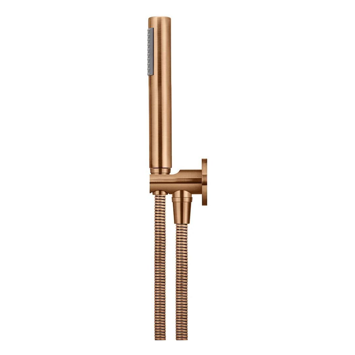 Round Hand Shower on Fixed Bracket, Single Function Hand Shower, Lustre Bronze