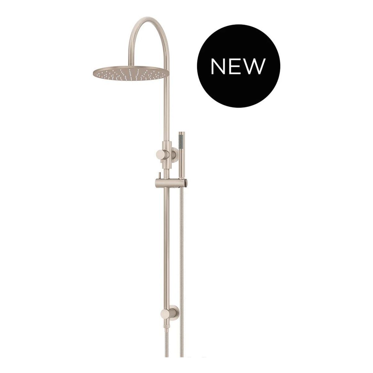 300mm Round Overhead Shower Set, Single Function Hand Shower, Champagne