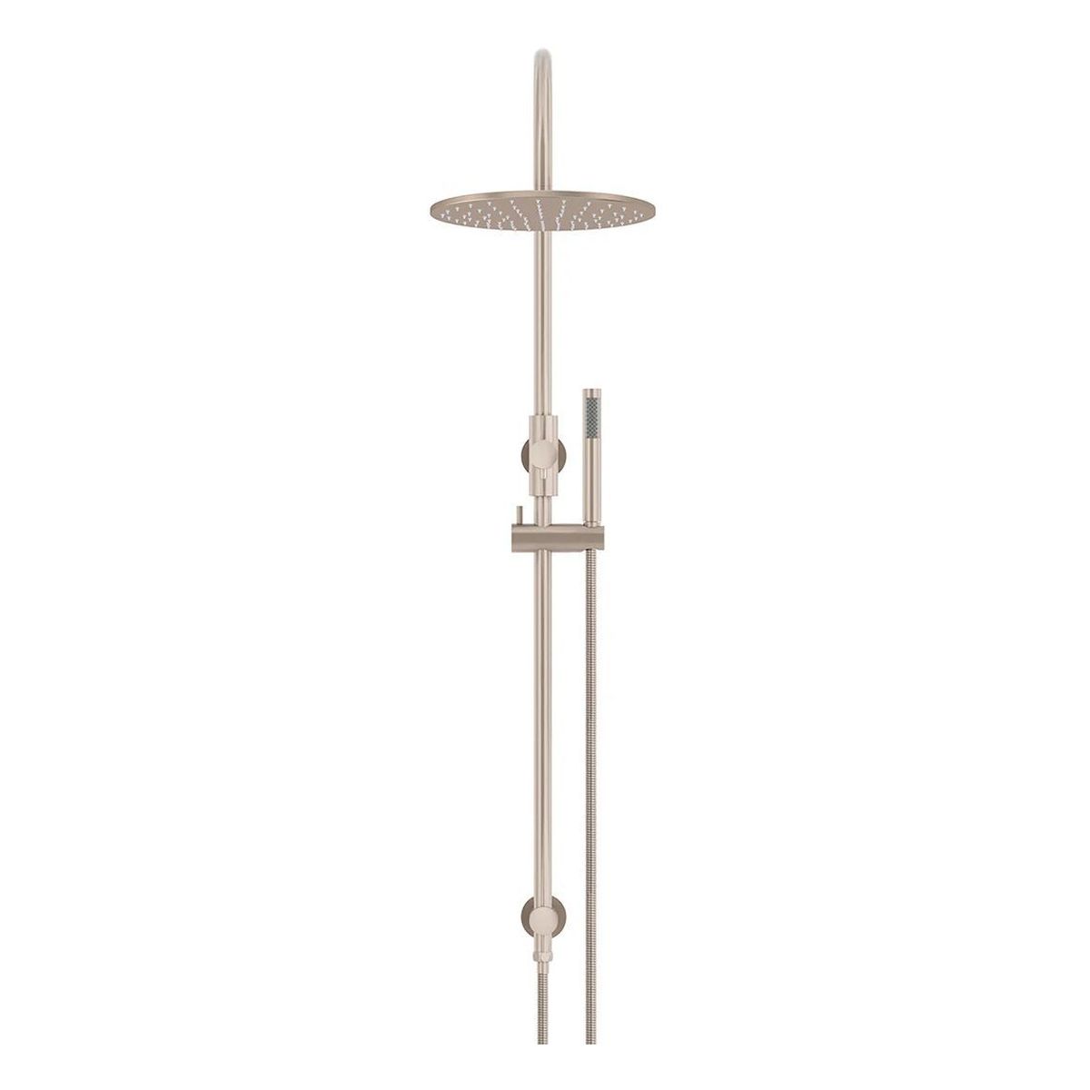 300mm Round Overhead Shower Set, Single Function Hand Shower, Champagne