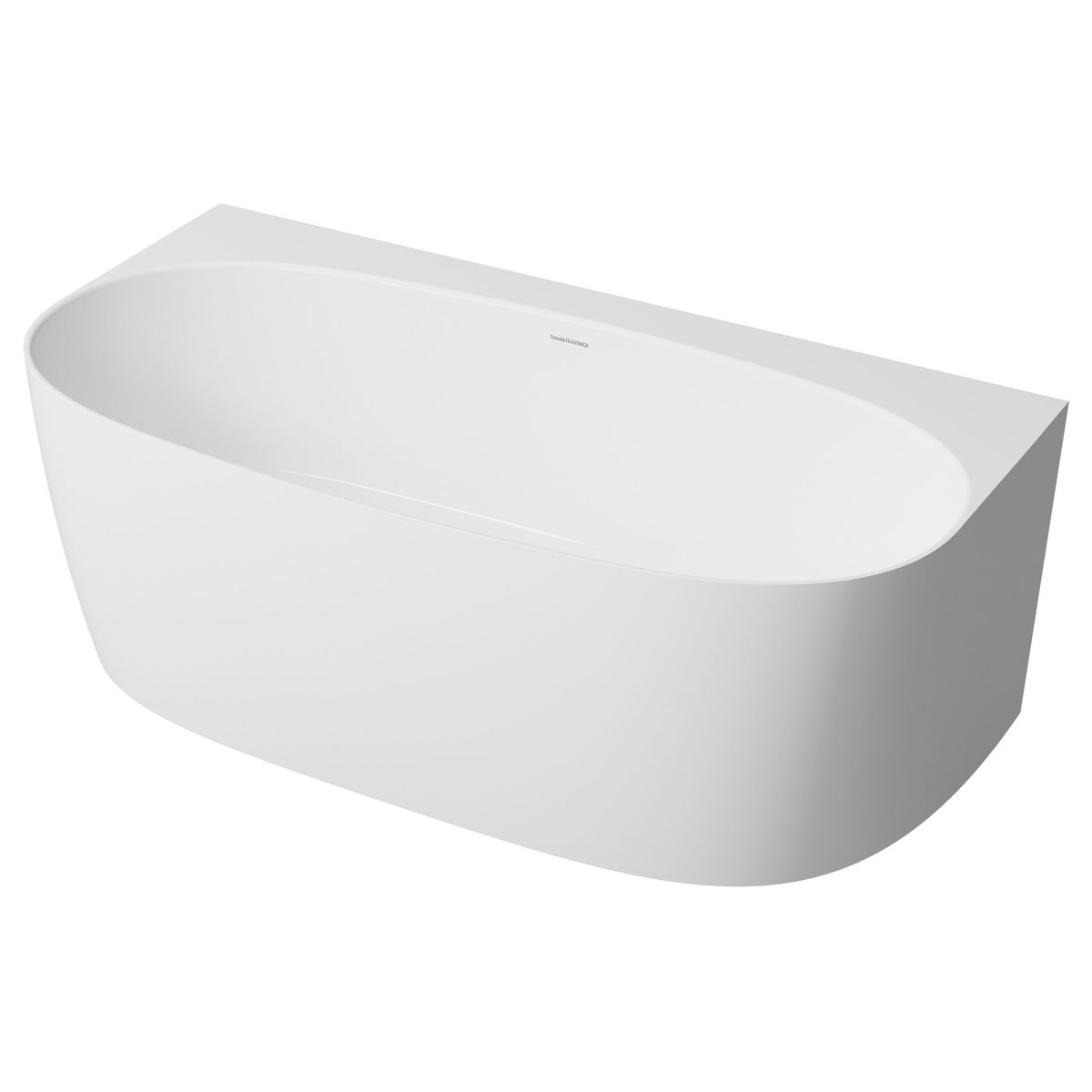 Turner Hastings Narva 158 X 86 Magnacast Back To Wall Bath - Matte White