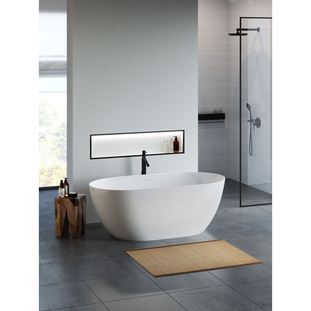 Turner Hastings Narva 160 X 74 Magnacast Free Standing Bath - Matte White