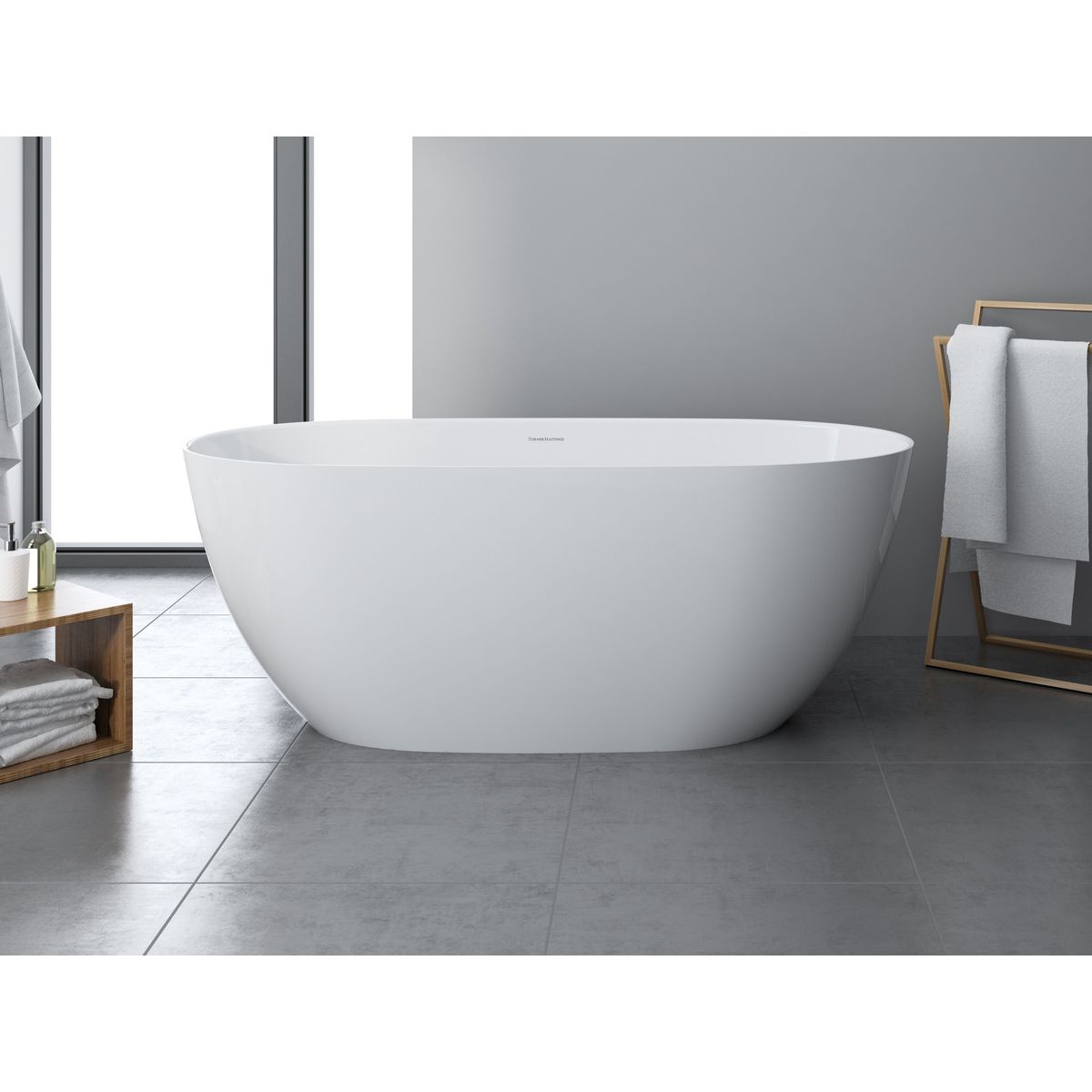 Turner Hastings Narva 160 X 74 Magnacast Free Standing Bath - Matte White