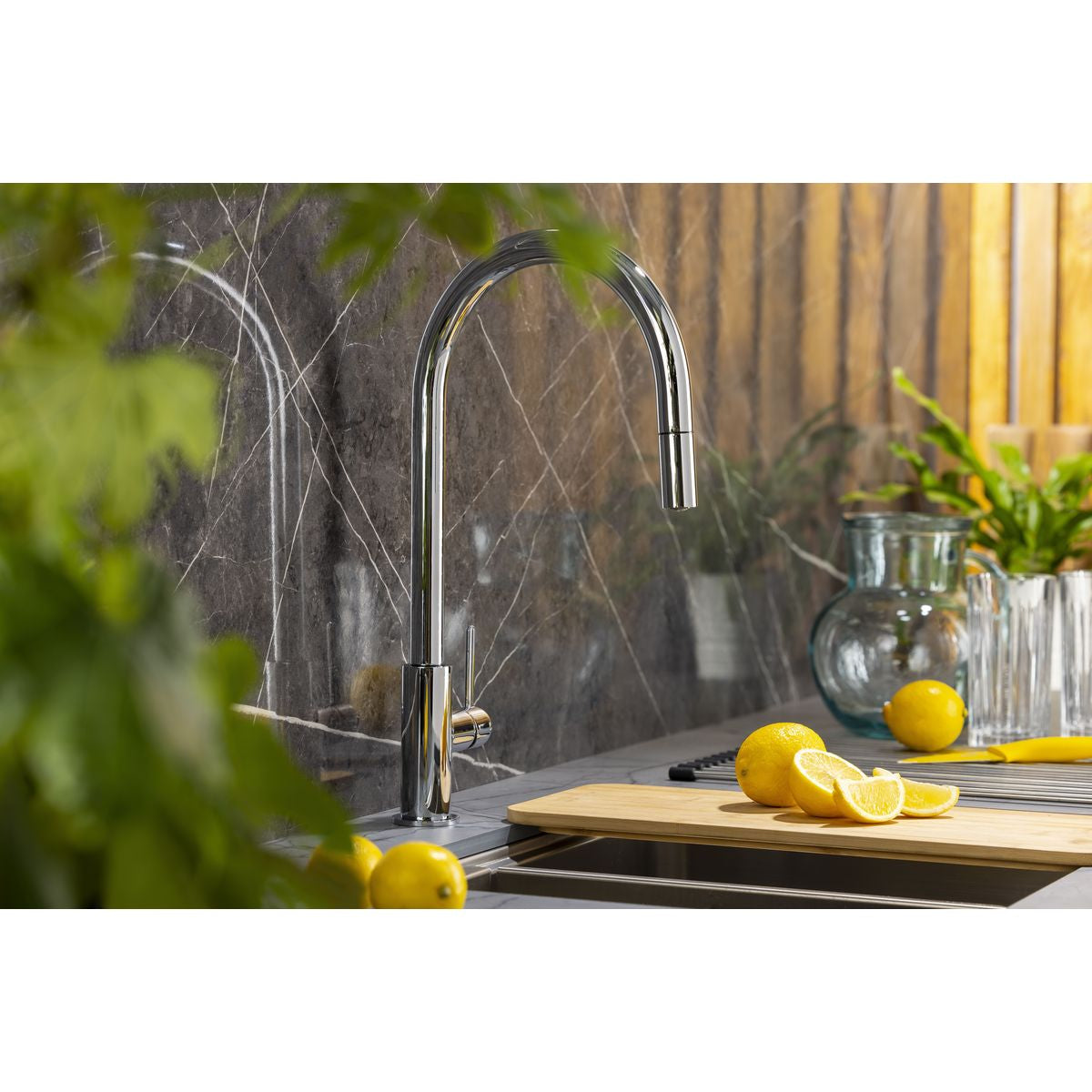 Naples Pull Out Sink Mixer - Chrome