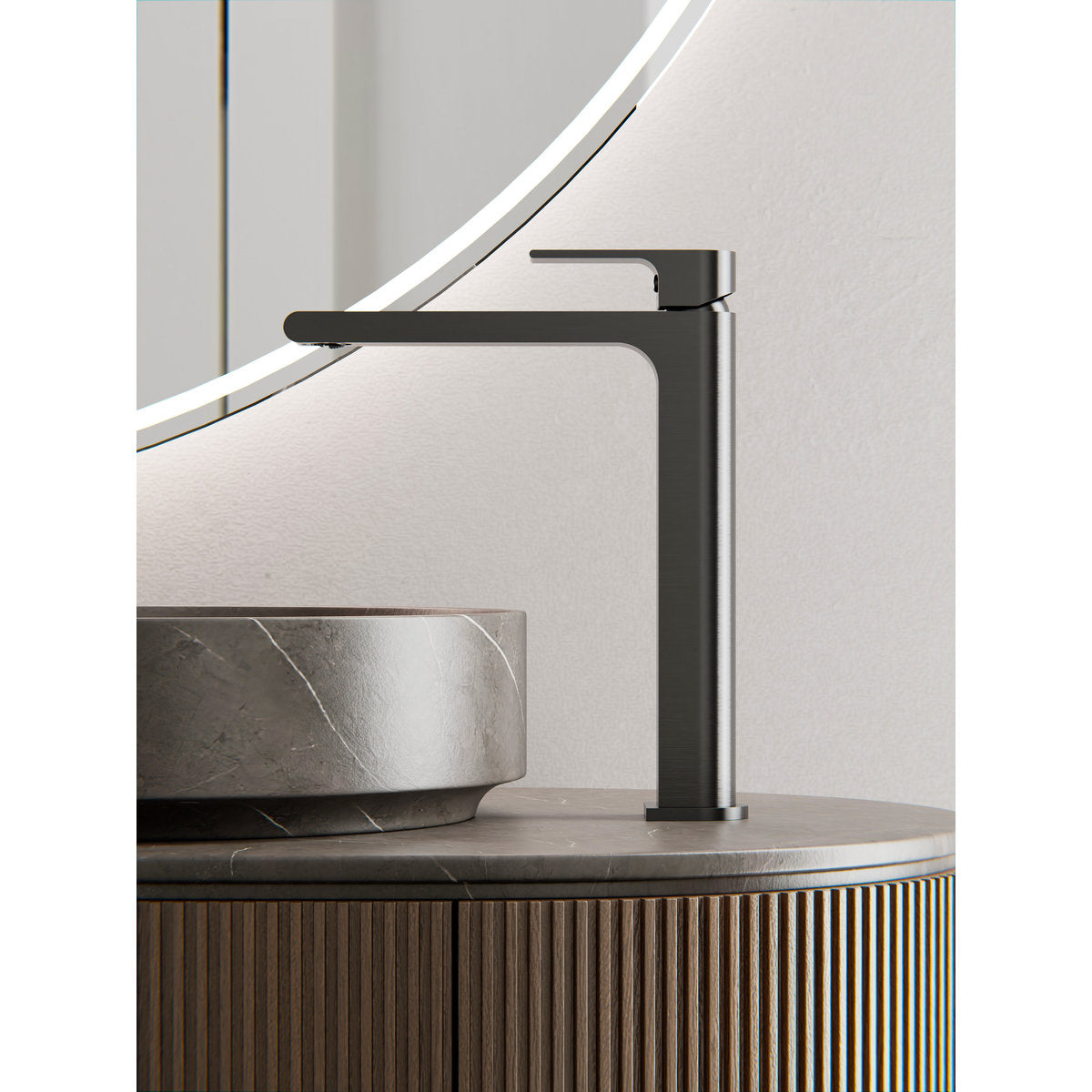 Bianca Tall Basin Mixer - Matte Black