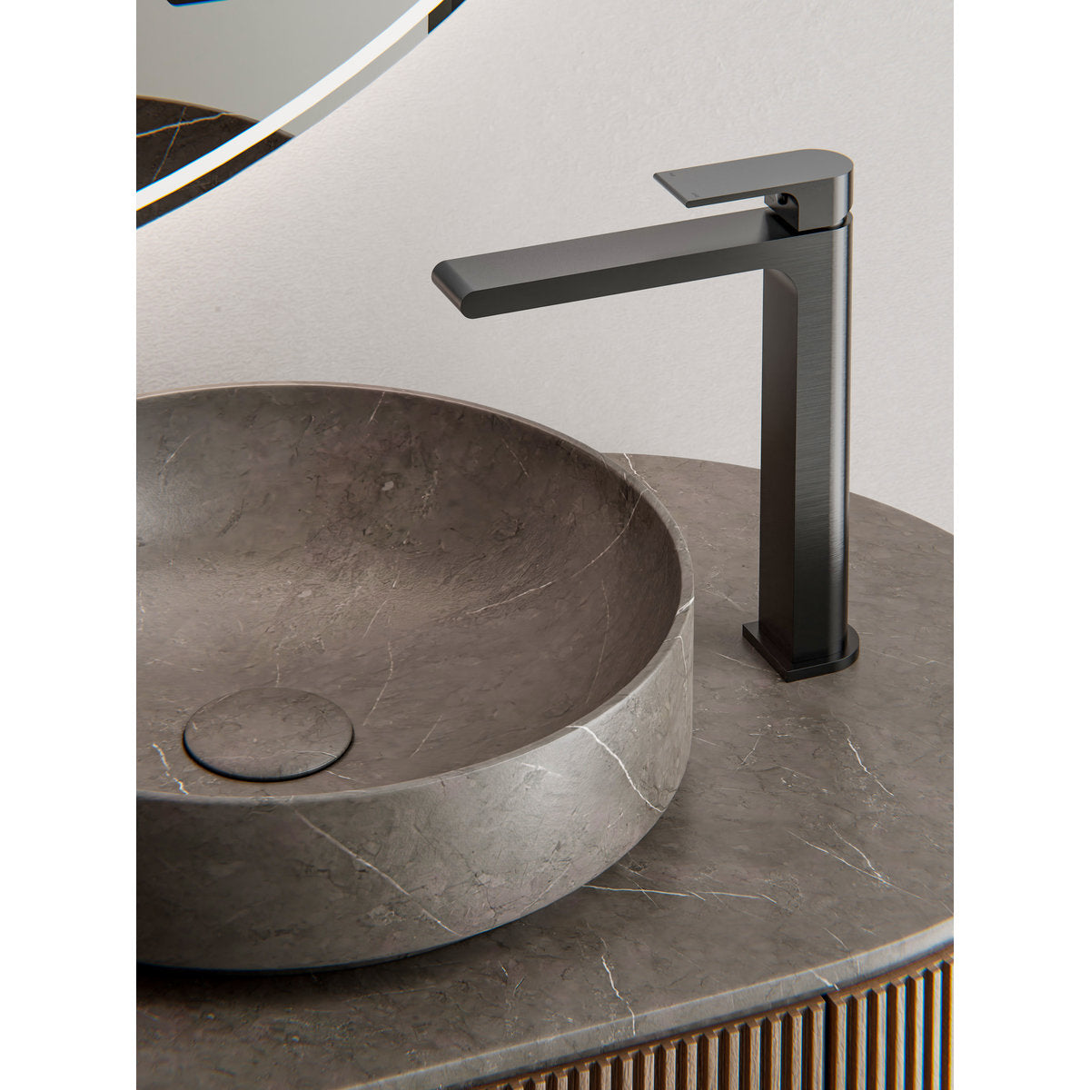 Bianca Tall Basin Mixer - Matte Black