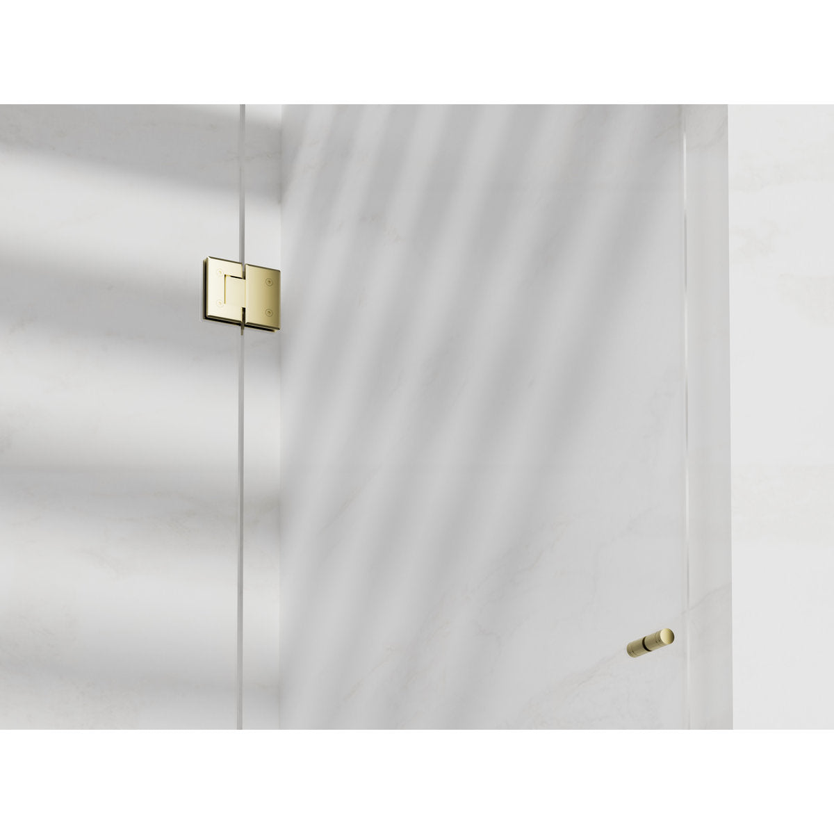 Nero 180 Degree Glass To Glass Shower Hinge 10mm Glass - Brushed Gold