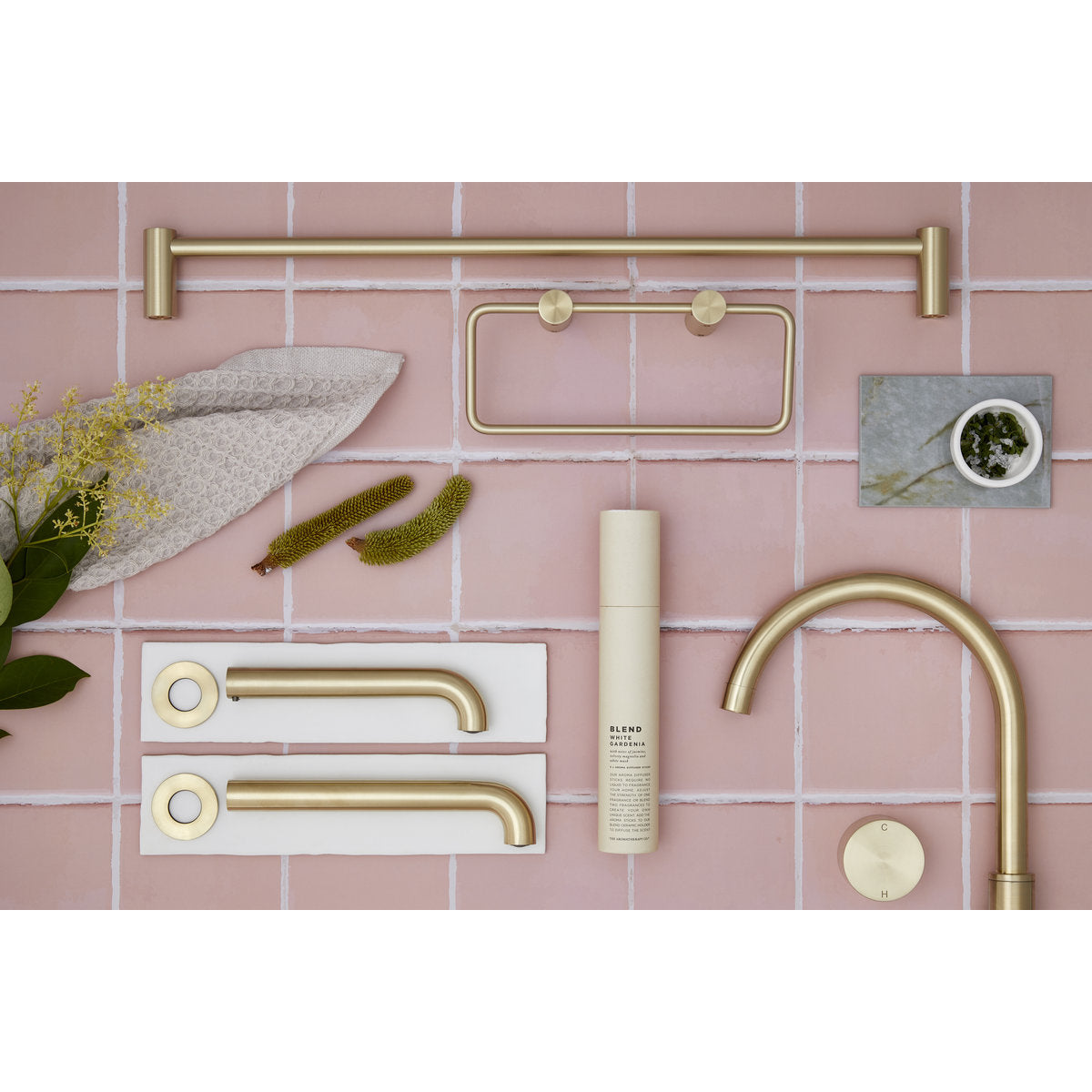 New Mecca Towel Ring - Brushed Gold