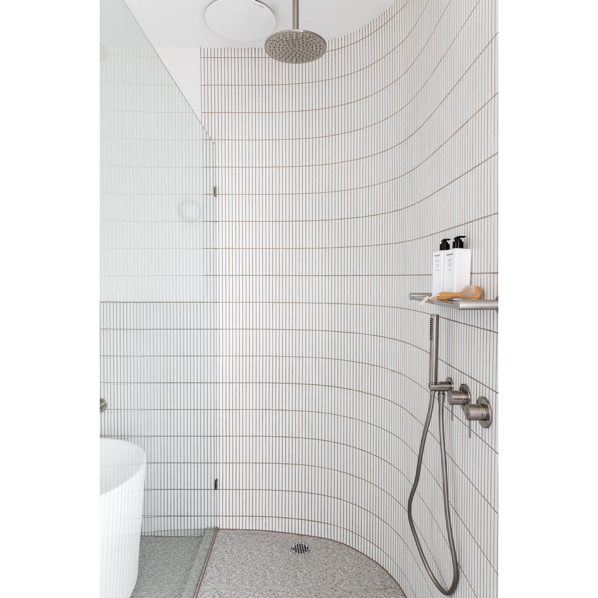 Mecca Shower Mixer Divertor System Separate Back Plate in Brushed Nickel