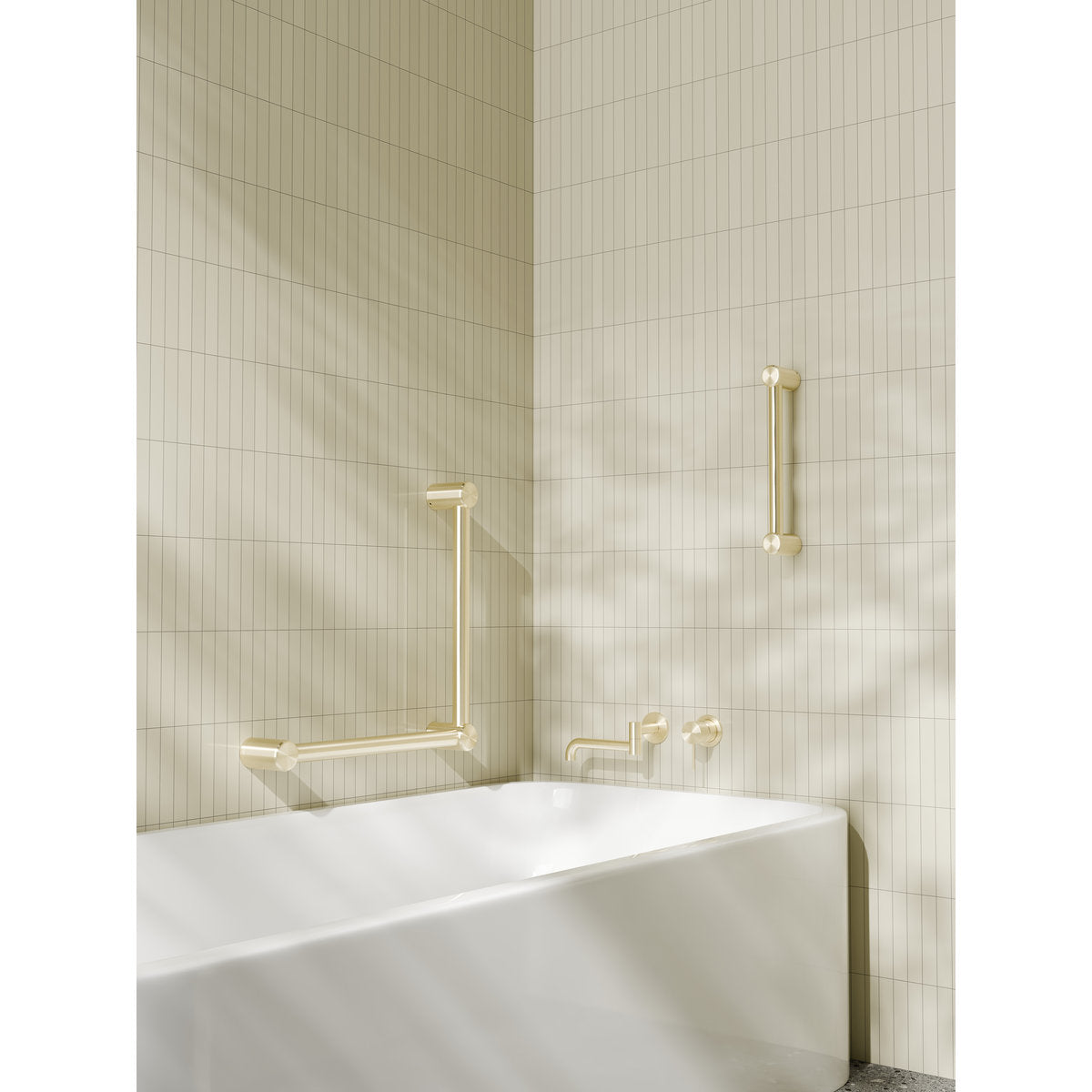 Nero Mecca Care 25mm Grab Rail 450mm Brushed Gold