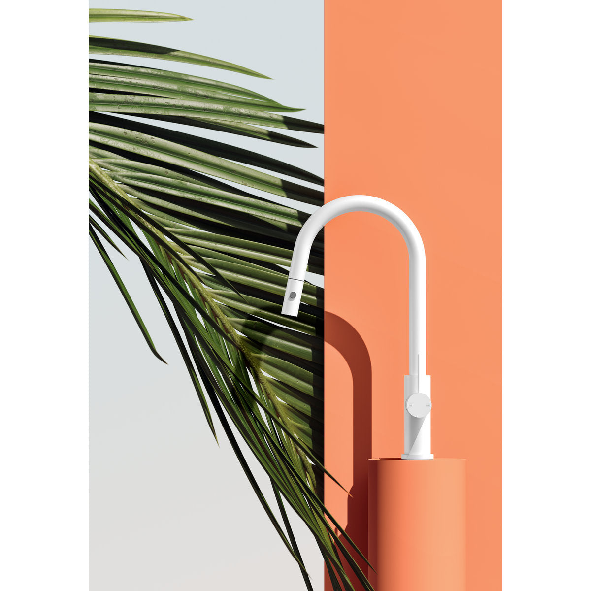 Mecca Pull Out Sink Mixer With Vegie Spray Function - Matte White