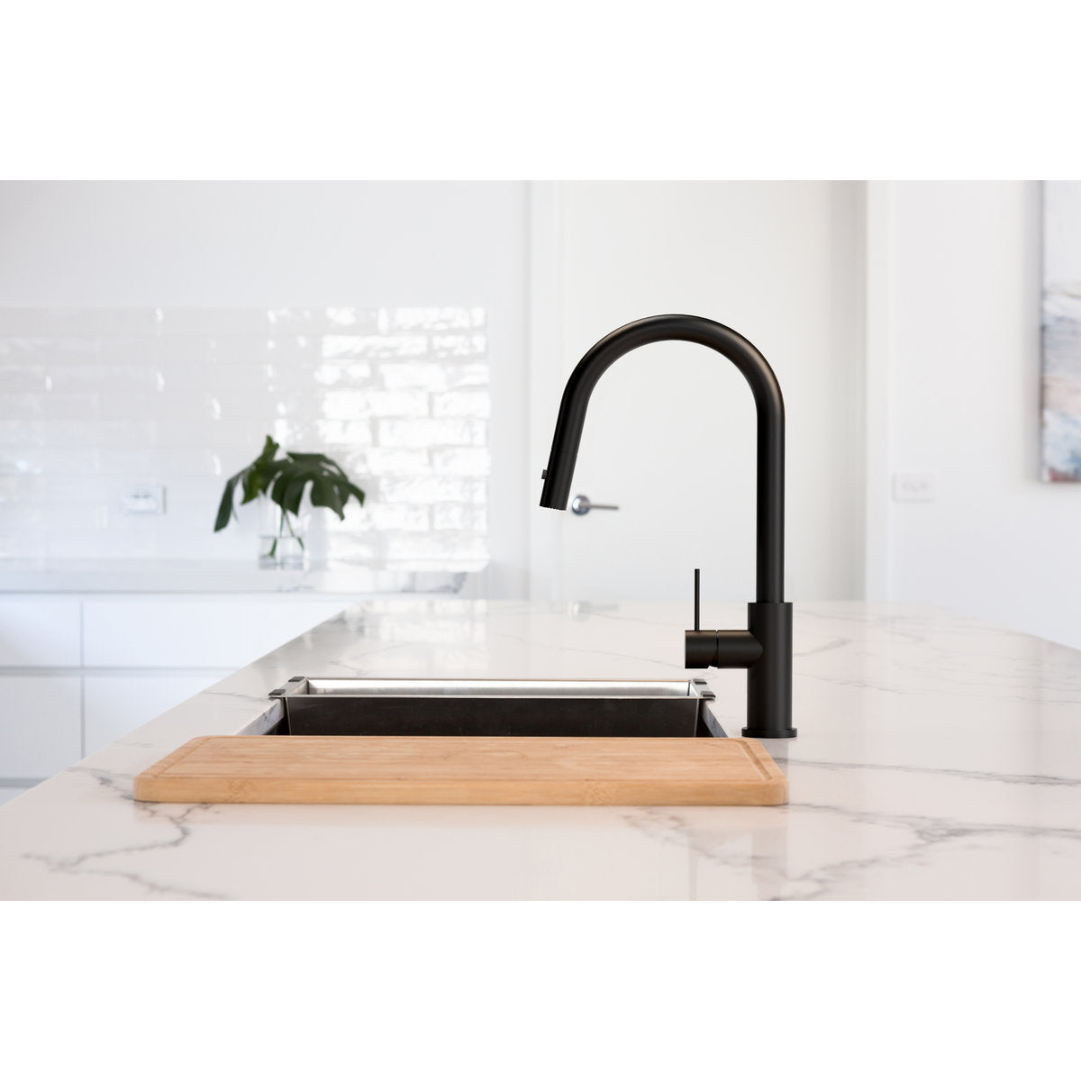 Mecca Pull Out Sink Mixer With Vegie Spray Function - Matte Black